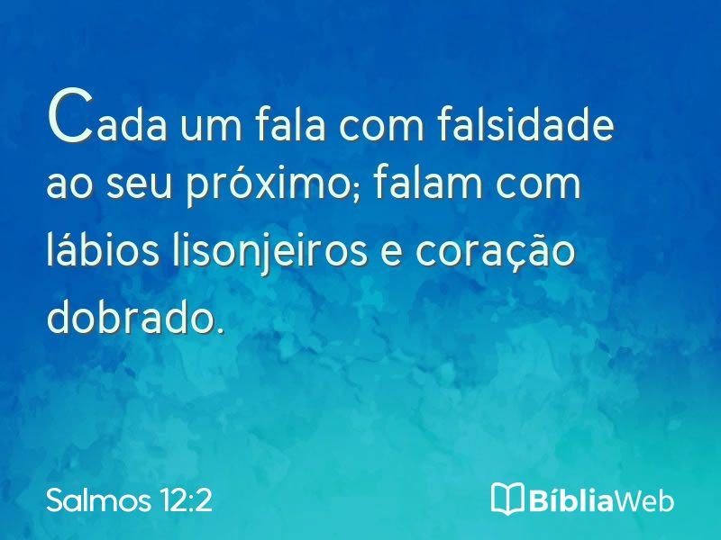 Salmos 12:2 em imagem para compartilhar
