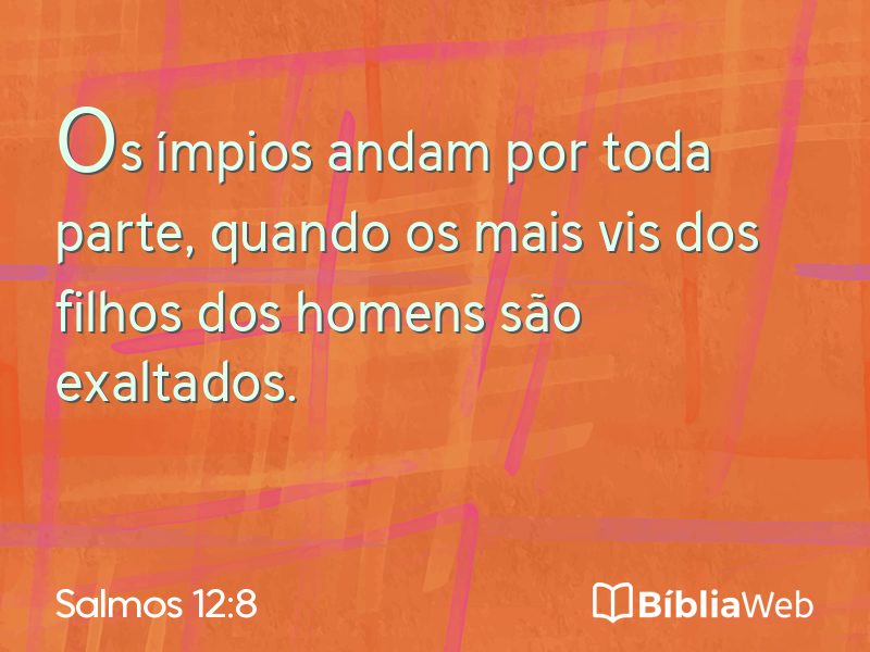 Salmos 12:8 em imagem para compartilhar
