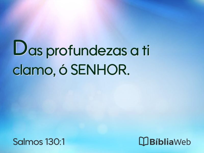 Salmos 130:1 em imagem para compartilhar