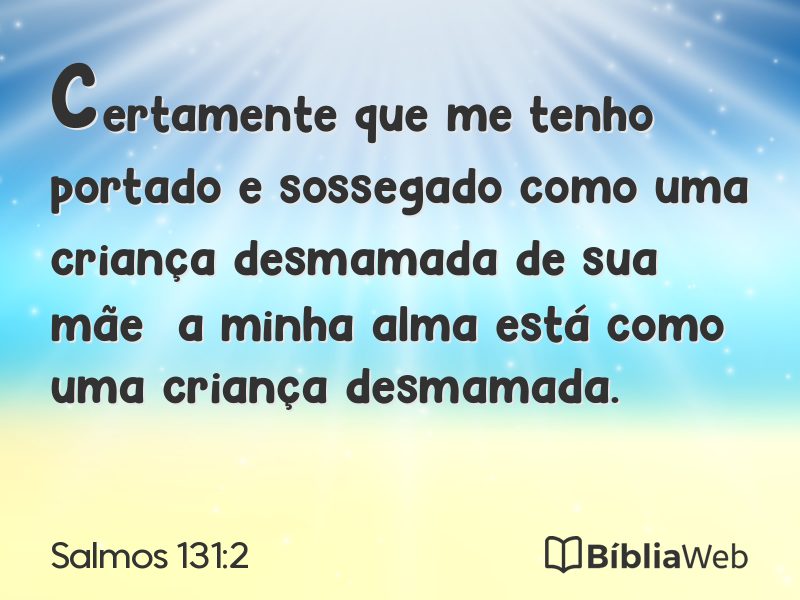 Salmos 131:2 em imagem para compartilhar