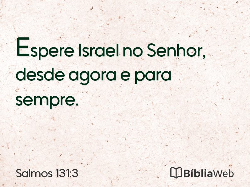 Salmos 131:3 em imagem para compartilhar