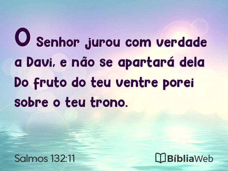 Salmos 132:11 em imagem para compartilhar