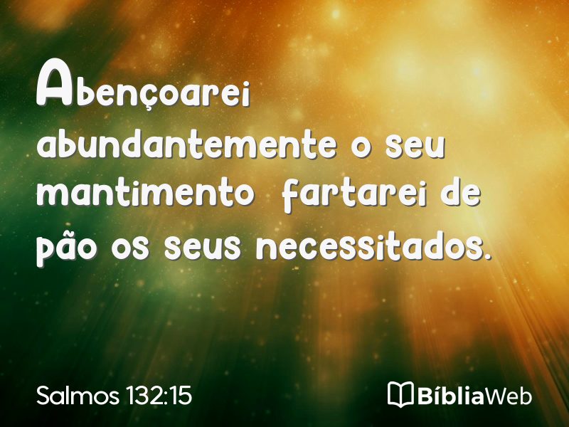 Salmos 132:15 em imagem para compartilhar