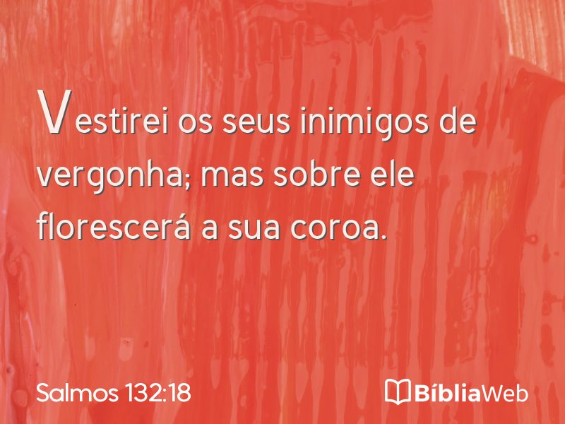 Salmos 132:18 em imagem para compartilhar