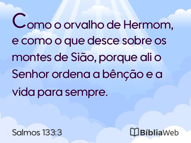 Salmos 133:3 em imagem para compartilhar