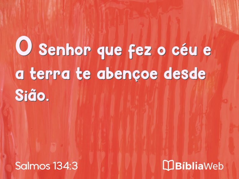 Salmos 134:3 em imagem para compartilhar
