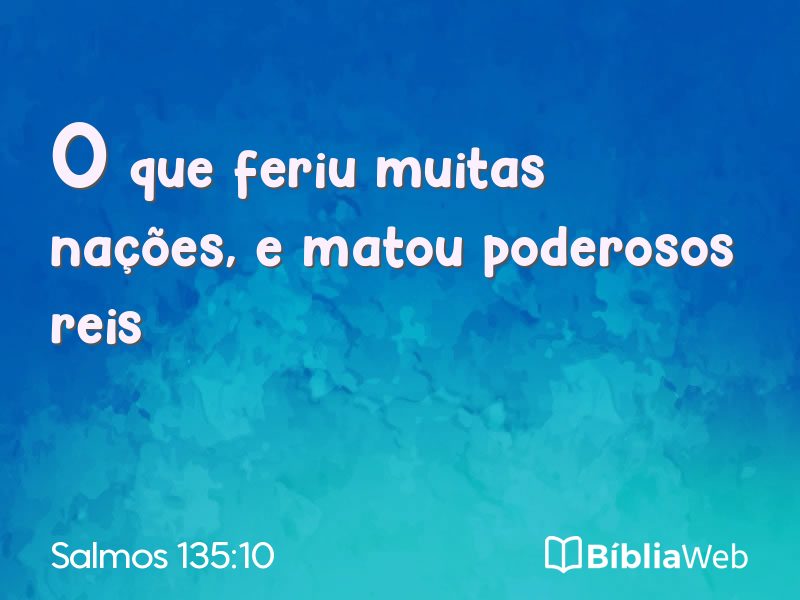 Salmos 135:10 em imagem para compartilhar