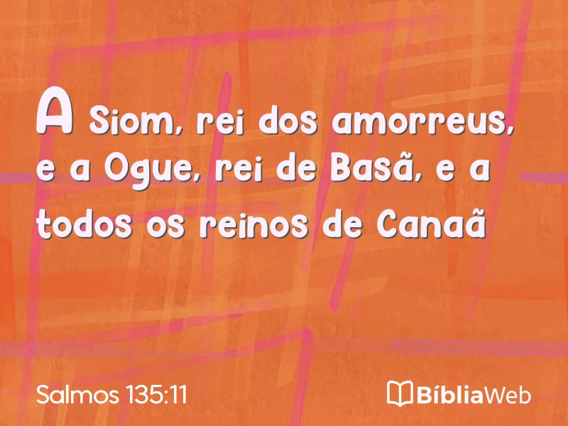 Salmos 135:11 em imagem para compartilhar