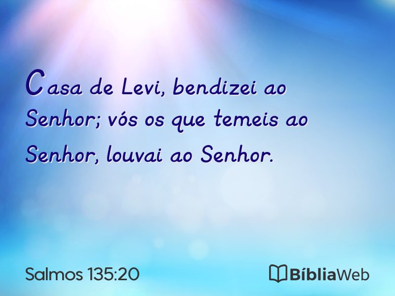 Salmos 135:20 em imagem para compartilhar