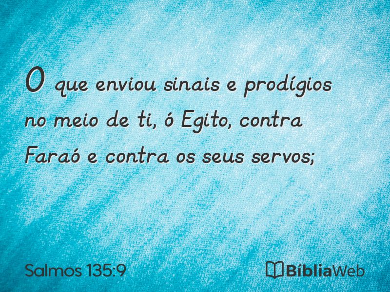 Salmos 135:9 em imagem para compartilhar