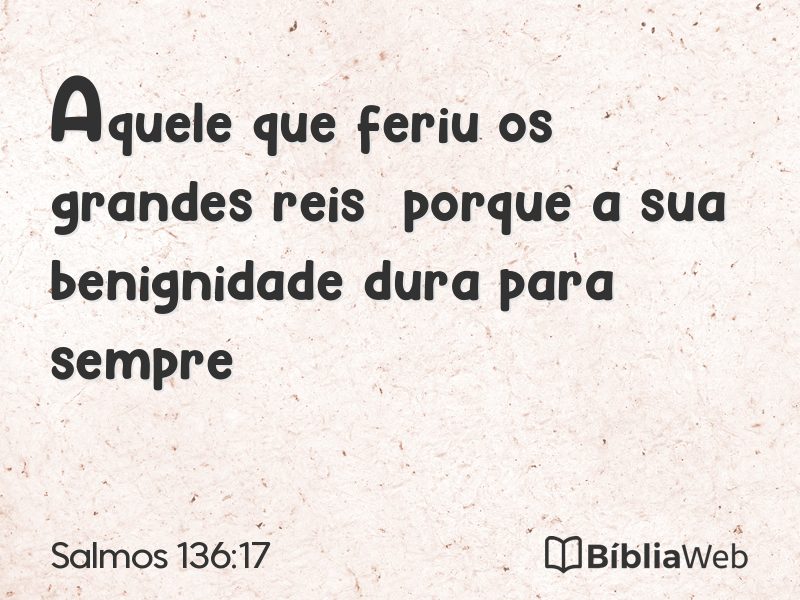 Salmos 136:17 em imagem para compartilhar