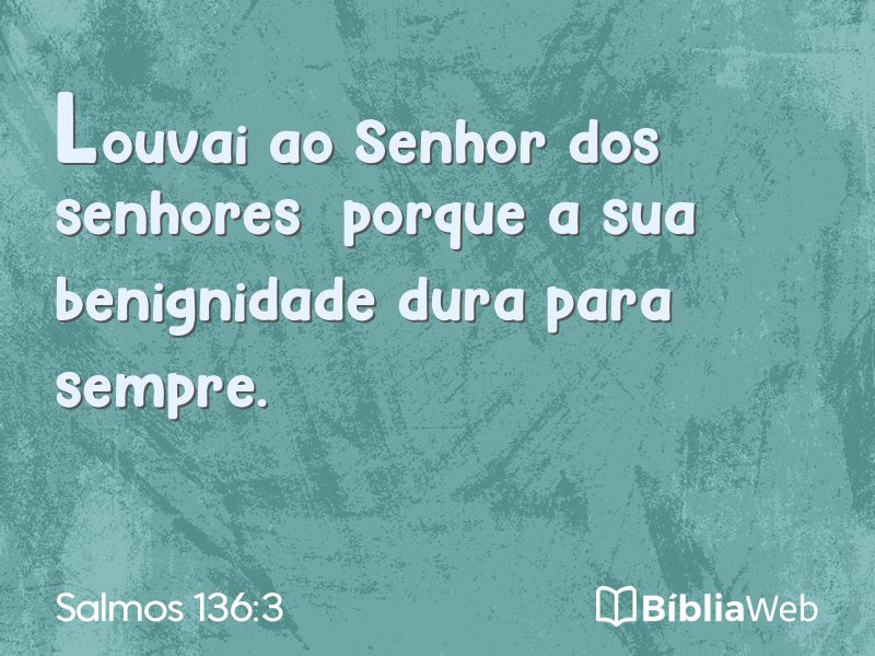 Salmos 136:3 em imagem para compartilhar