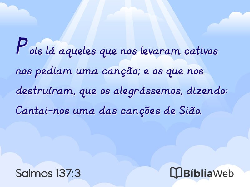 Salmos 137:3 em imagem para compartilhar