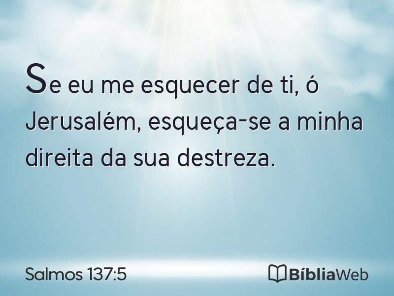 Salmos 137:5 em imagem para compartilhar