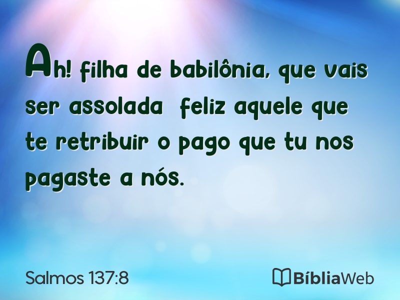 Salmos 137:8 em imagem para compartilhar