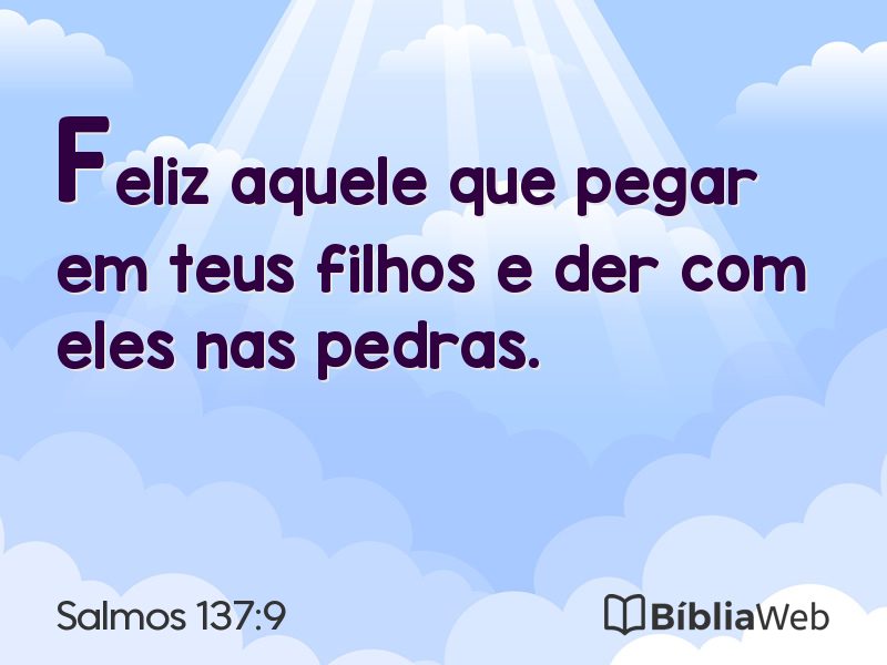 Salmos 137:9 em imagem para compartilhar