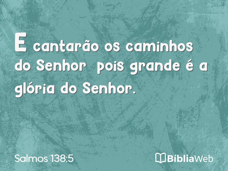 Salmos 138:5 em imagem para compartilhar