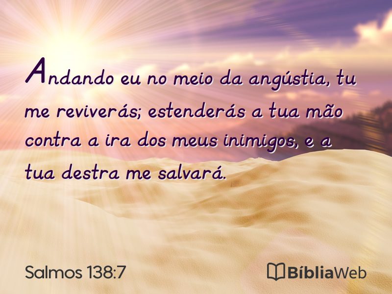 Salmos 138:7 em imagem para compartilhar