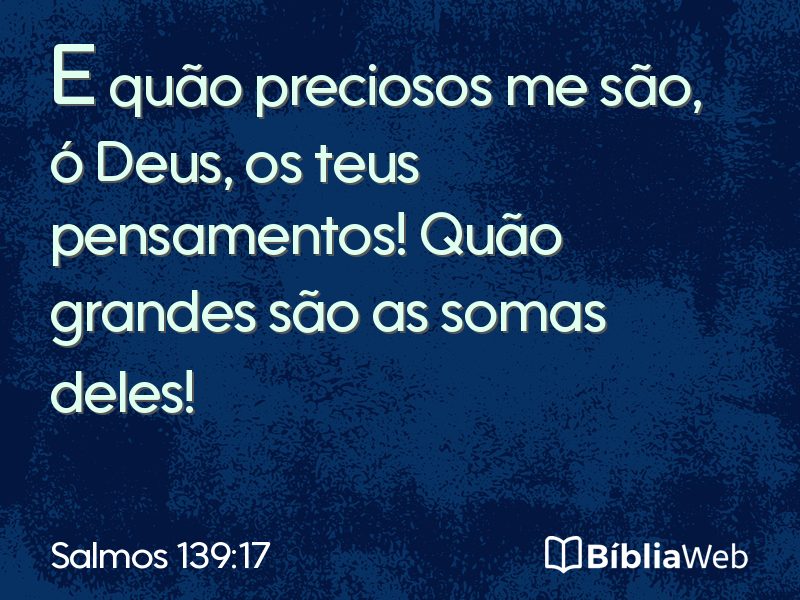Salmos 139:17 em imagem para compartilhar