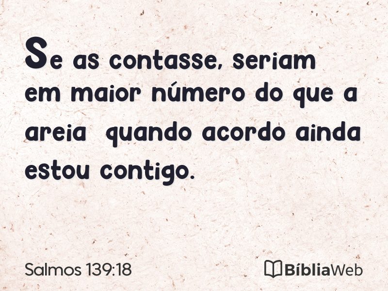 Salmos 139:18 em imagem para compartilhar