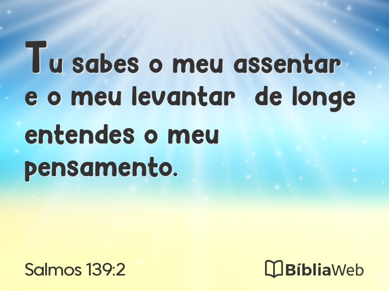 Salmos 139:2 em imagem para compartilhar