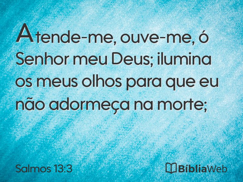 Salmos 13:3 em imagem para compartilhar