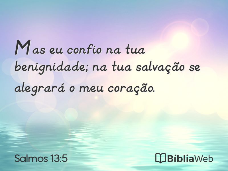 Salmos 13:5 em imagem para compartilhar
