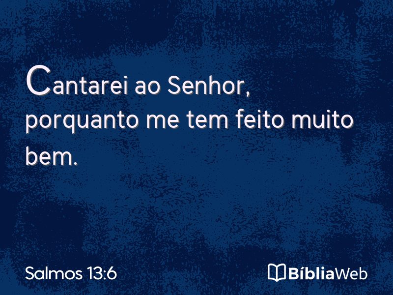 Salmos 13:6 em imagem para compartilhar