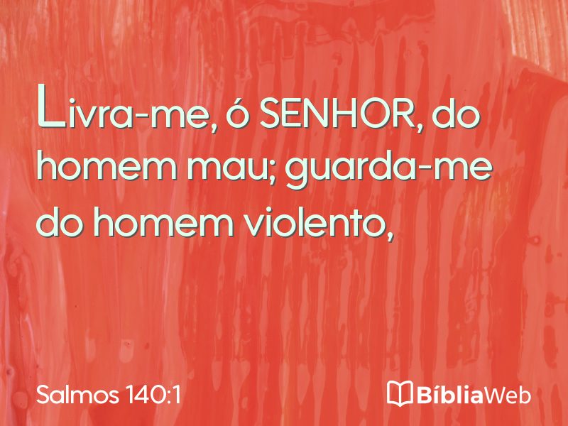 Salmos 140:1 em imagem para compartilhar