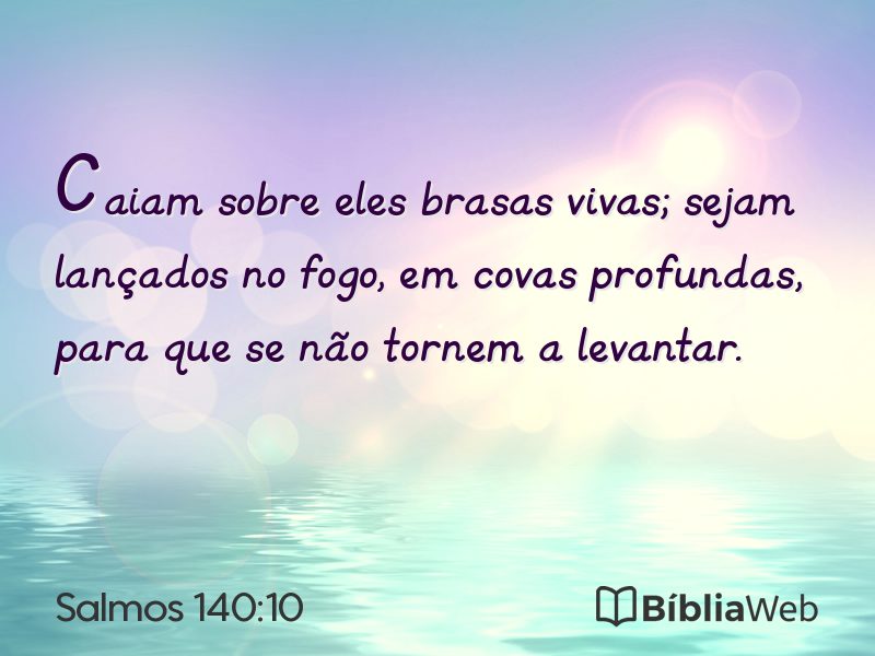 Salmos 140:10 em imagem para compartilhar