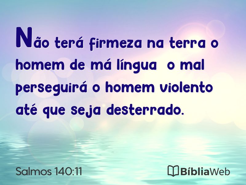 Salmos 140:11 em imagem para compartilhar