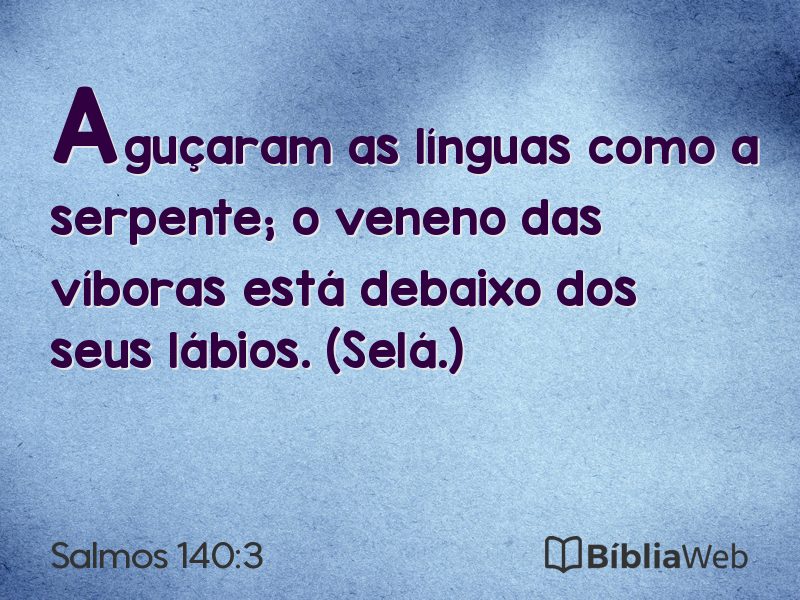 Salmos 140:3 em imagem para compartilhar