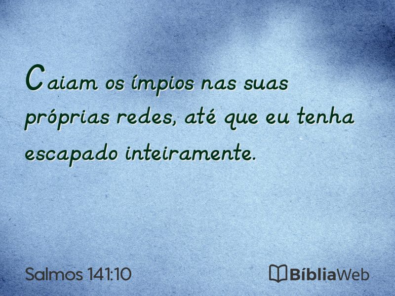 Salmos 141:10 em imagem para compartilhar