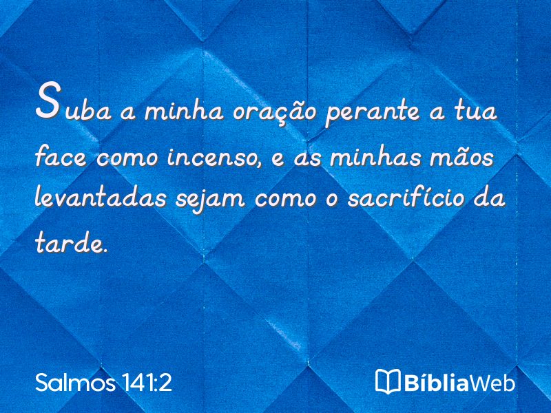 Salmos 141:2 em imagem para compartilhar
