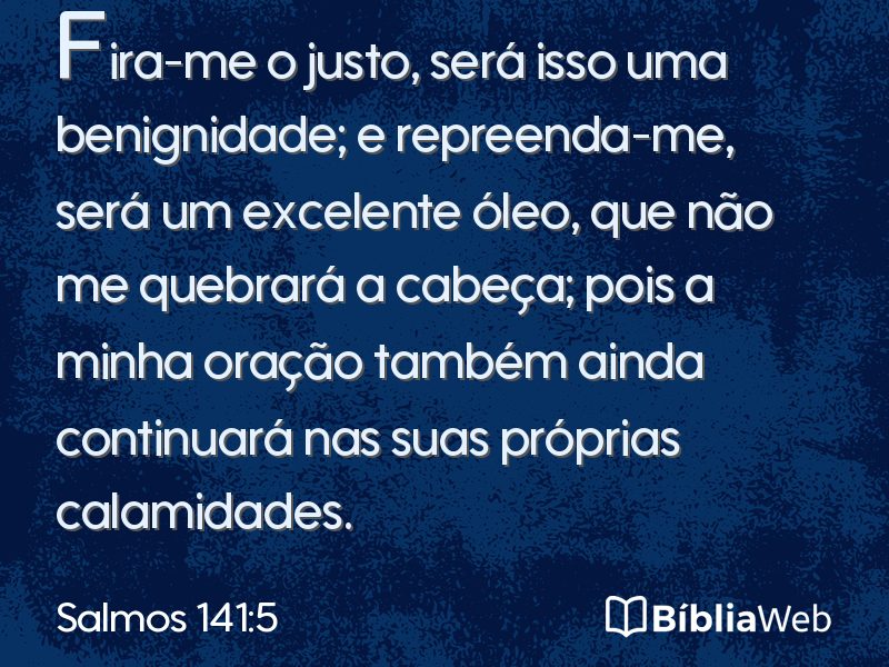 Salmos 141:5 em imagem para compartilhar