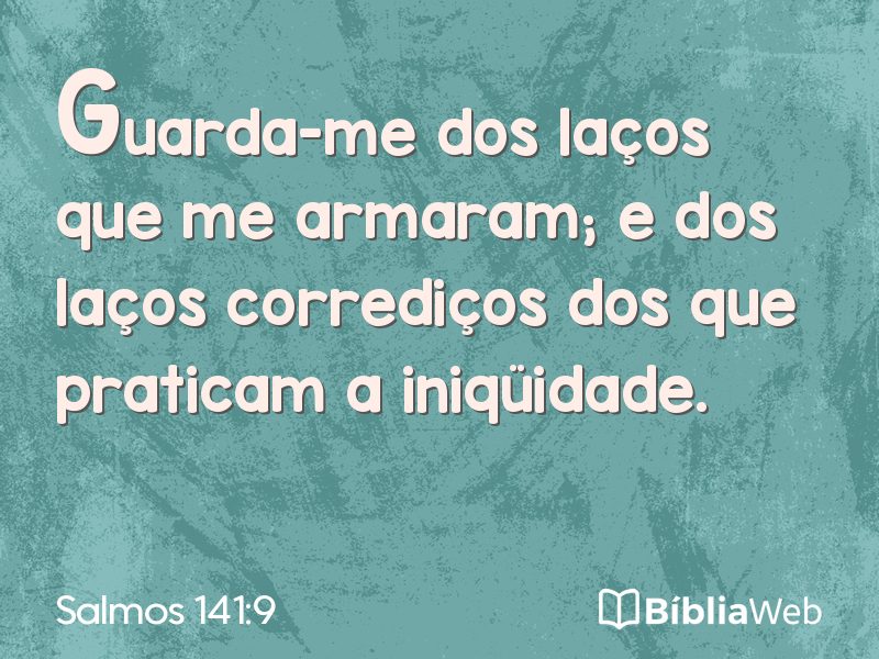 Salmos 141:9 em imagem para compartilhar