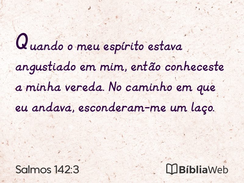 Salmos 142:3 em imagem para compartilhar