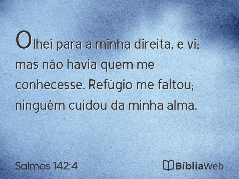 Salmos 142:4 em imagem para compartilhar