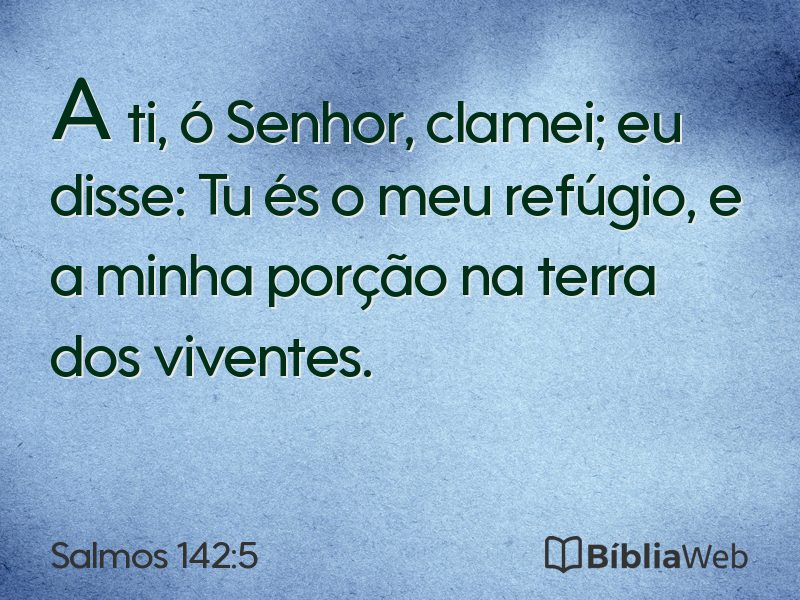 Salmos 142:5 em imagem para compartilhar