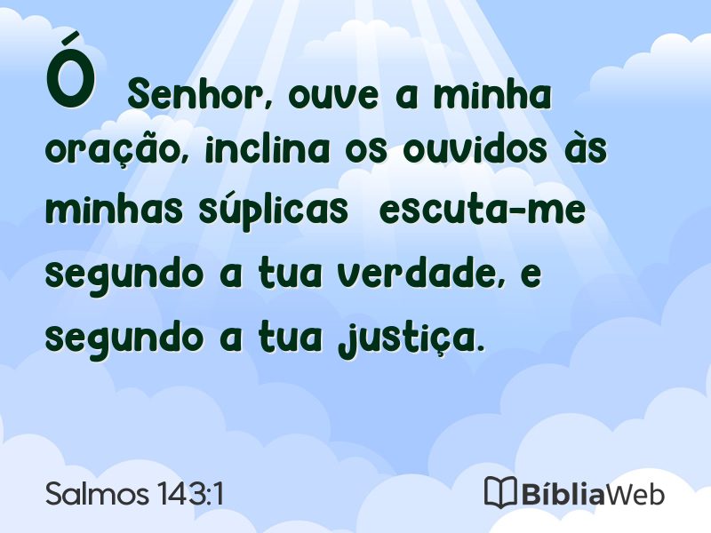 Salmos 143:1 em imagem para compartilhar