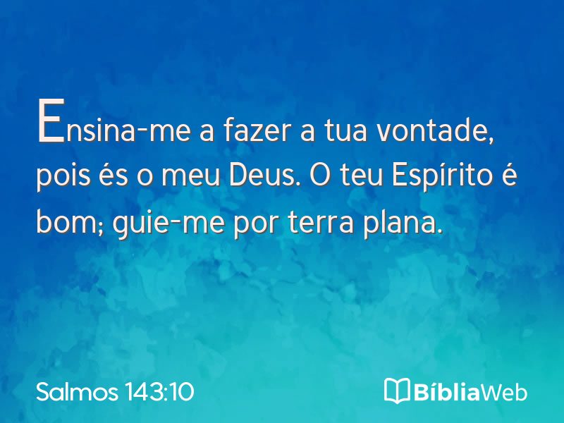 Salmos 143:10 em imagem para compartilhar