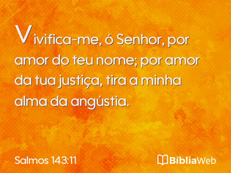 Salmos 143:11 em imagem para compartilhar