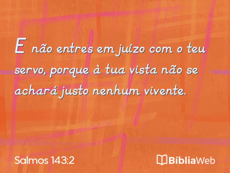 Salmos 143:2 em imagem para compartilhar