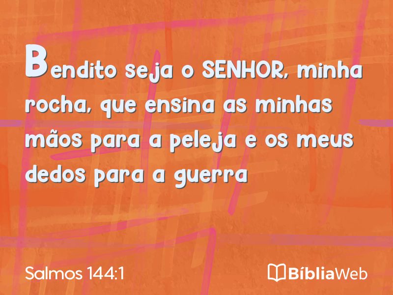 Salmos 144:1 em imagem para compartilhar