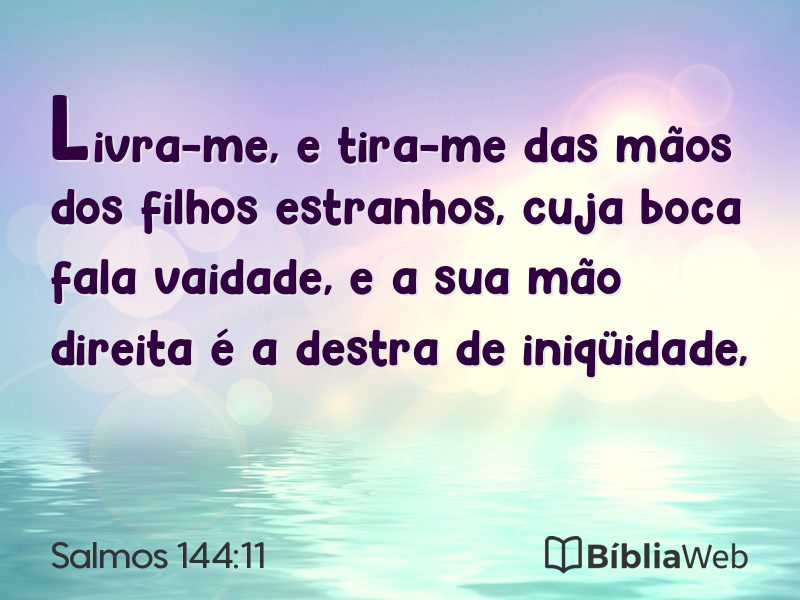 Salmos 144:11 em imagem para compartilhar