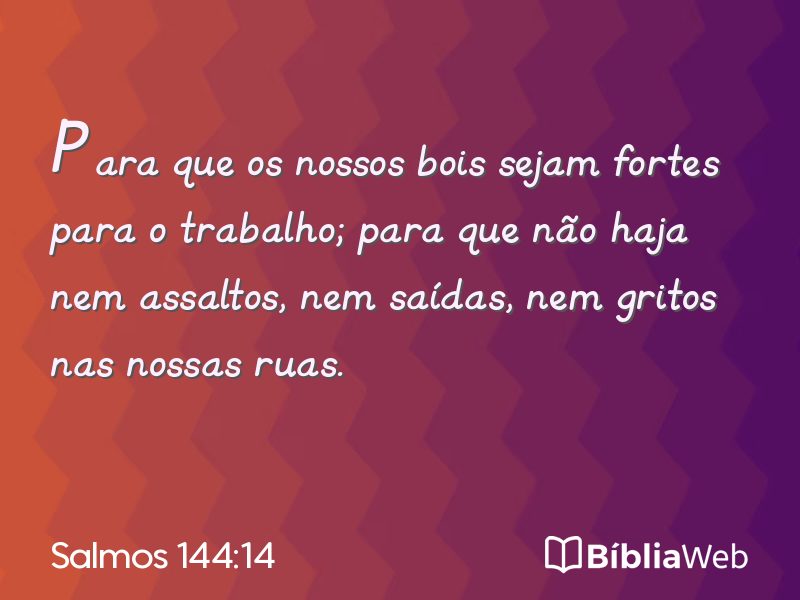 Salmos 144:14 em imagem para compartilhar