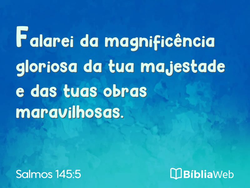 Salmos 145:5 em imagem para compartilhar