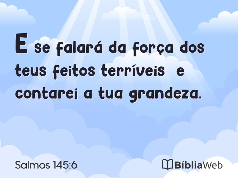 Salmos 145:6 em imagem para compartilhar