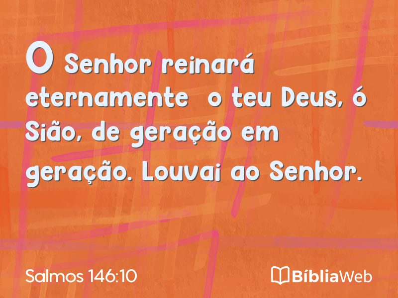 Salmos 146:10 em imagem para compartilhar