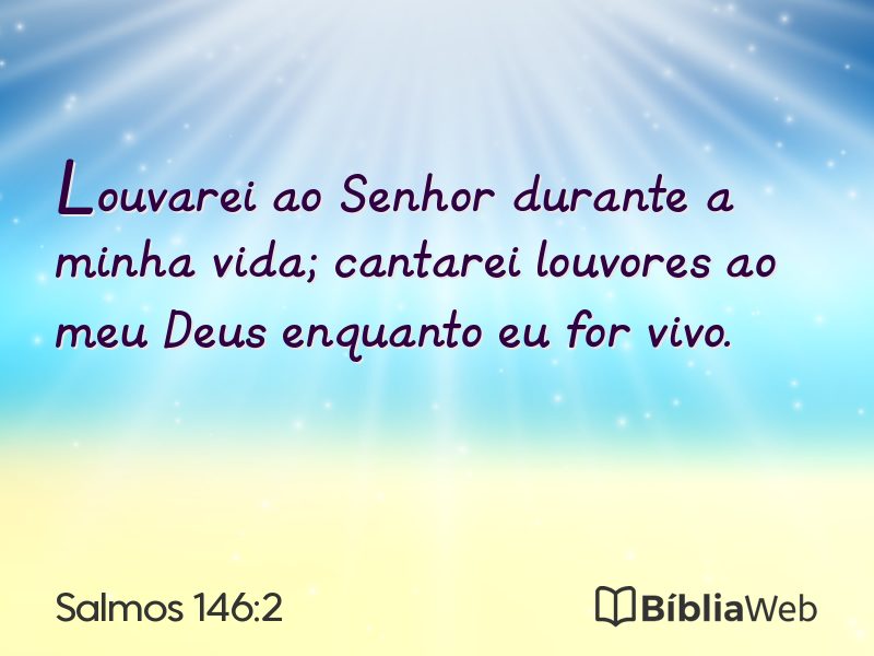 Salmos 146:2 em imagem para compartilhar